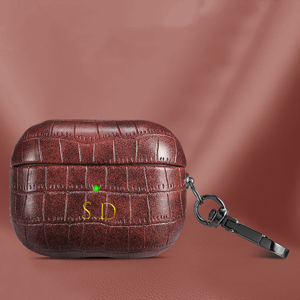 For Airpods 1 2 3 4 Pro 2 Luxu - Monogram Keychain Leather reseña y precio