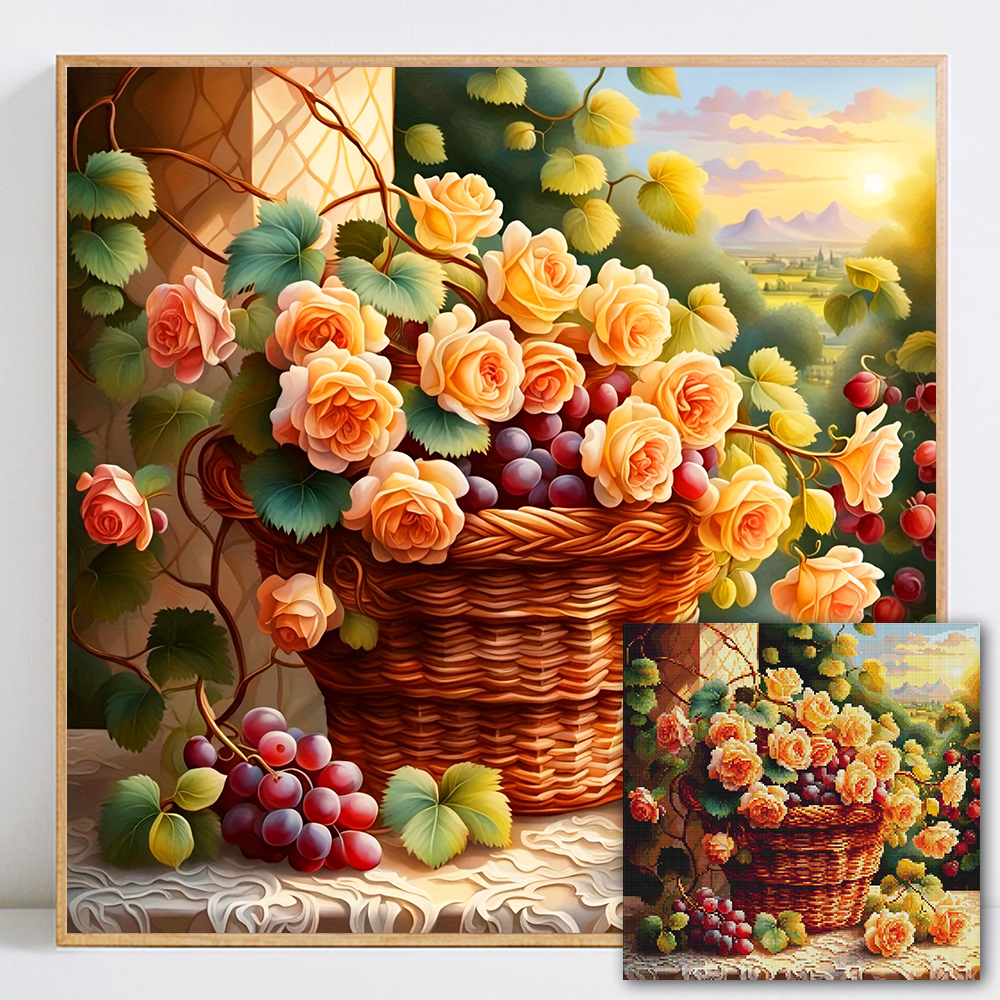 Flower Diamond Painting Kit Fu - Photo Mosaic Print reseña y precio