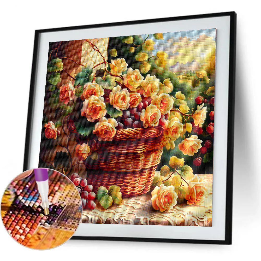 Flower Diamond Painting Kit Fu - Photo Mosaic Print reseña y precio