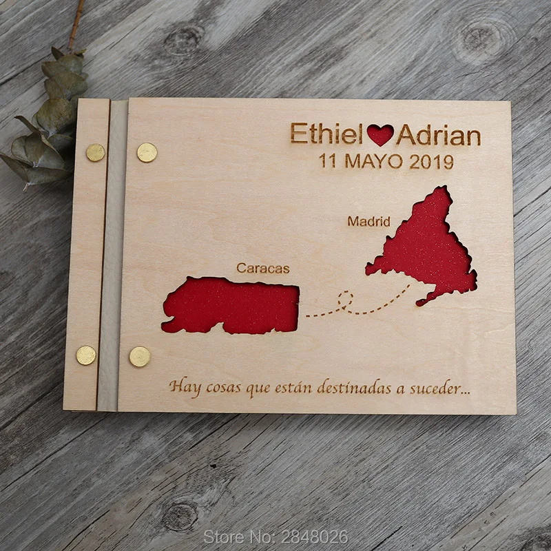 Map engraved wedding guestbook - Custom Star Map reseña y precio