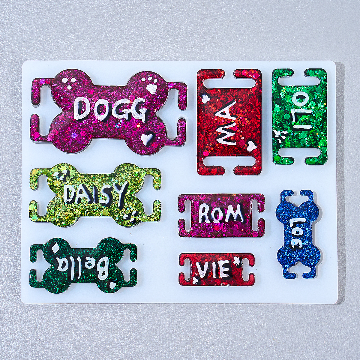 DIY Cat Dog ID Tag Silicone Mo - Name Necklace Custom reseña y precio
