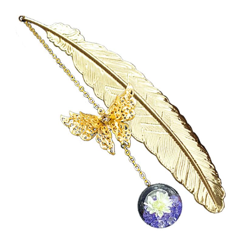 1PC Metal Bookmark Creative Im - Dried Flower Bookmark reseña y precio