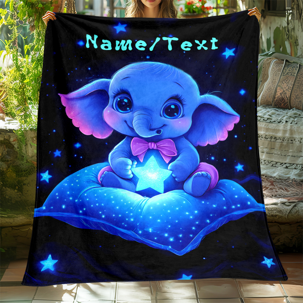 Personalized Cute Blue Elephan - Custom Night Sky reseña y precio