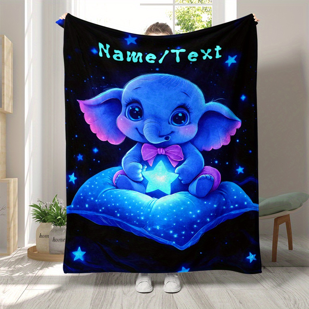 Personalized Cute Blue Elephan - Custom Night Sky reseña y precio