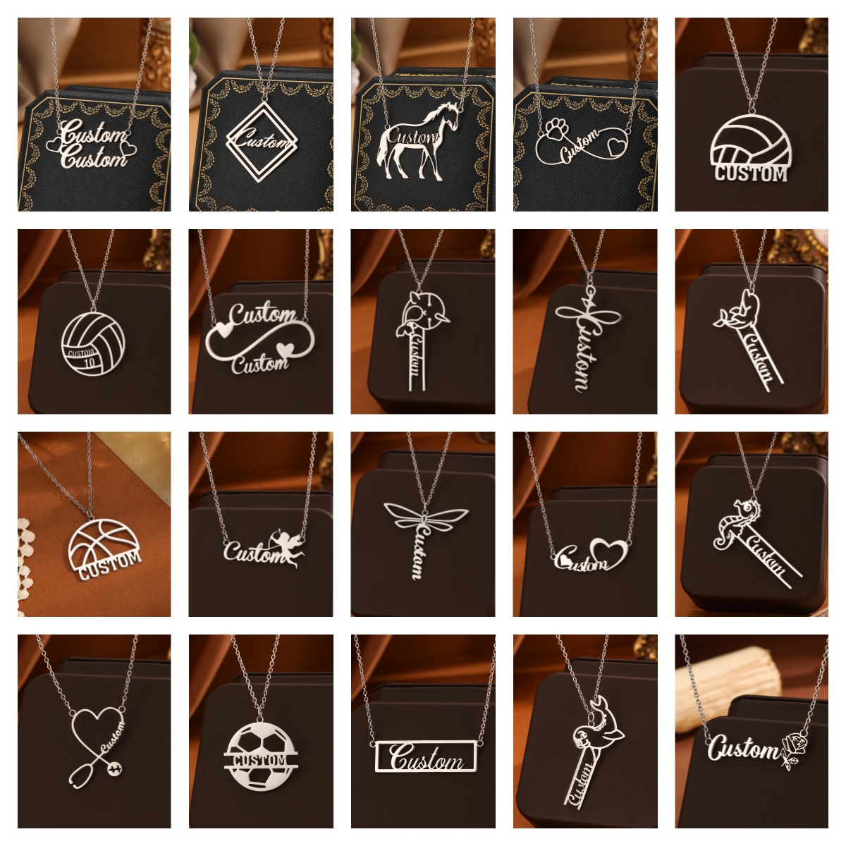 1pc Stainless Steel Customized - Name Necklace Custom reseña y precio