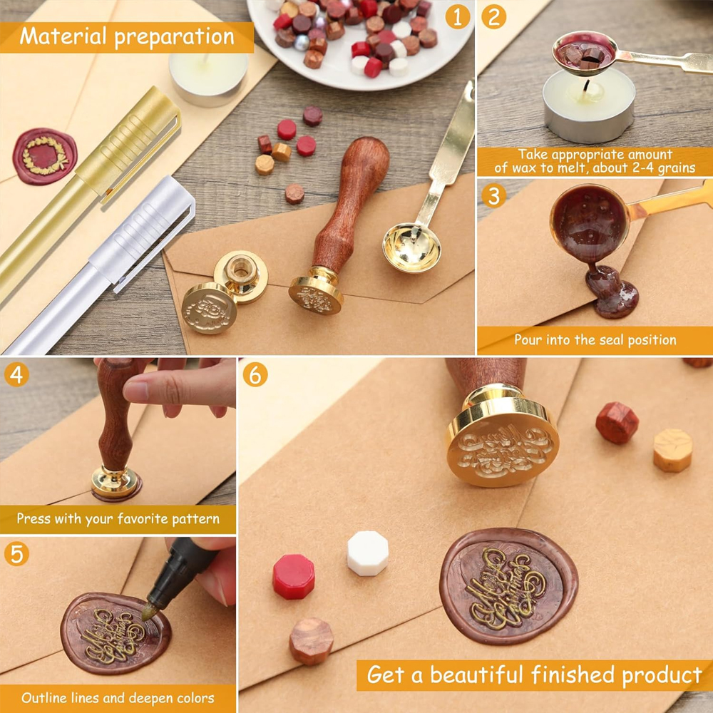 Custom Wax Seal Stamp, Persona - Wax Seal Letter Kit reseña y precio