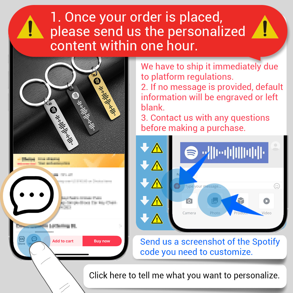 Personalized Spotify Code Keyc - Initial Ring Custom reseña y precio
