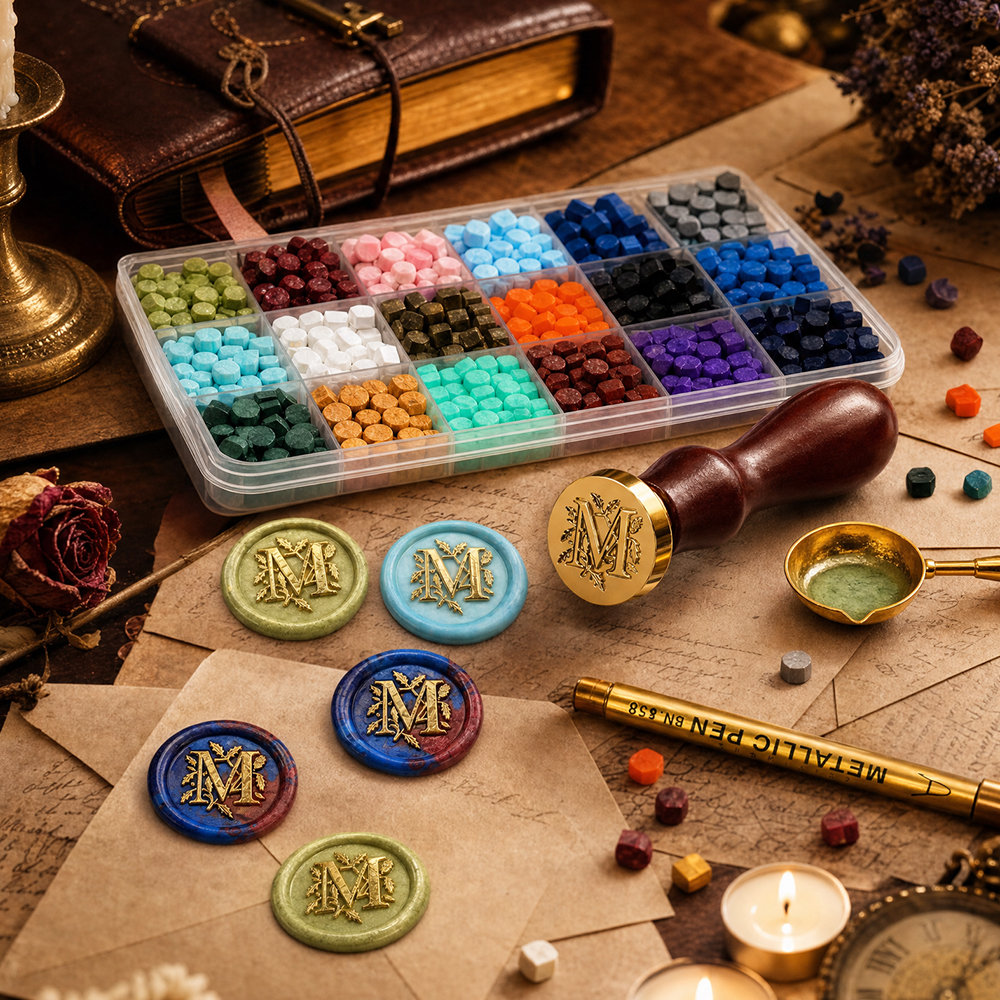 Letter M Wax Seal Stamp Kit wi - Wax Seal Letter Kit reseña y precio