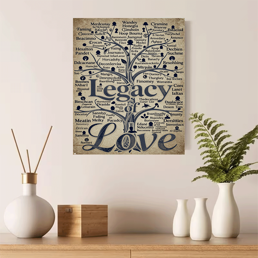 1PC-Unframed Canvas poster wal - Family Tree Print reseña y precio