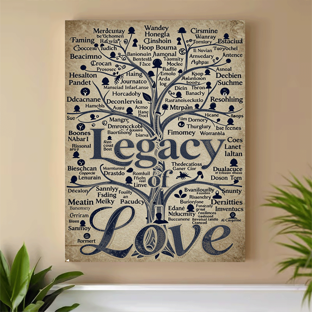 1PC-Unframed Canvas poster wal - Family Tree Print reseña y precio