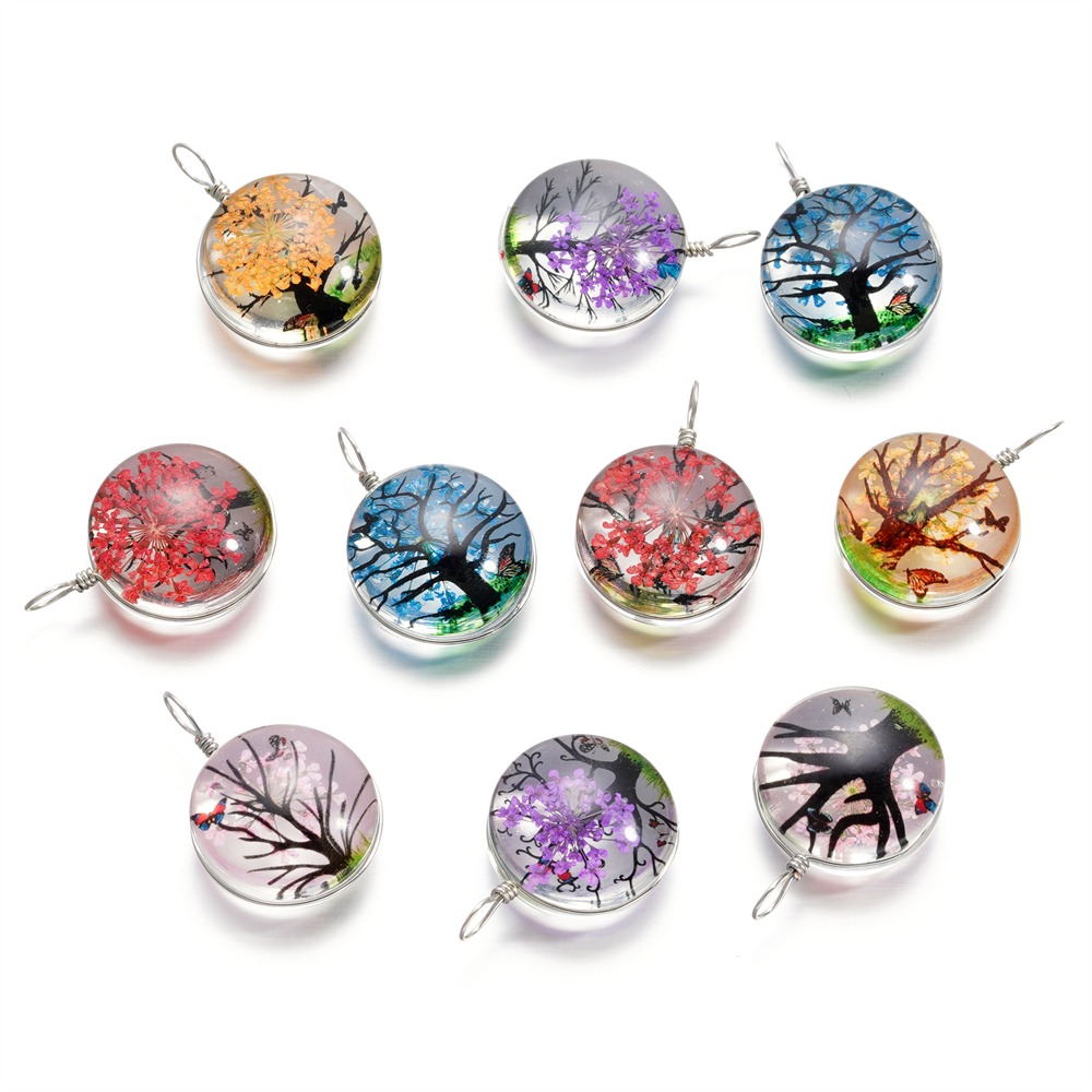 5pcs/lot 20x29mm Jewelry Cryst - Birth Flower Necklace reseña y precio