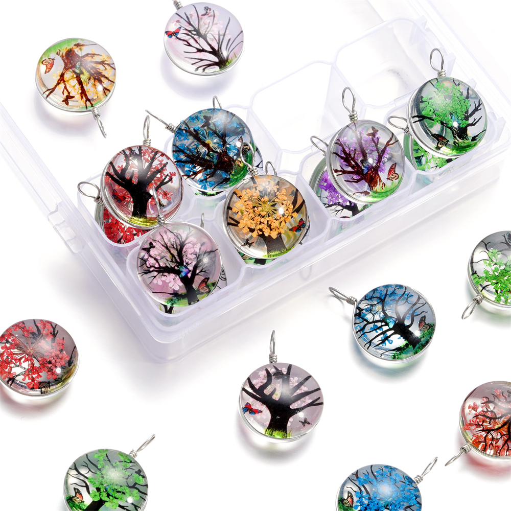 5pcs/lot 20x29mm Jewelry Cryst - Birth Flower Necklace reseña y precio