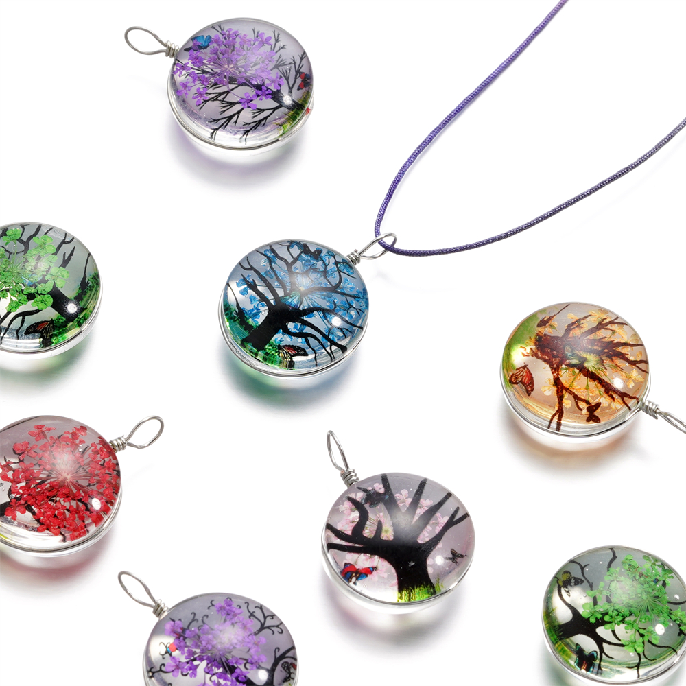 5pcs/lot 20x29mm Jewelry Cryst - Birth Flower Necklace reseña y precio