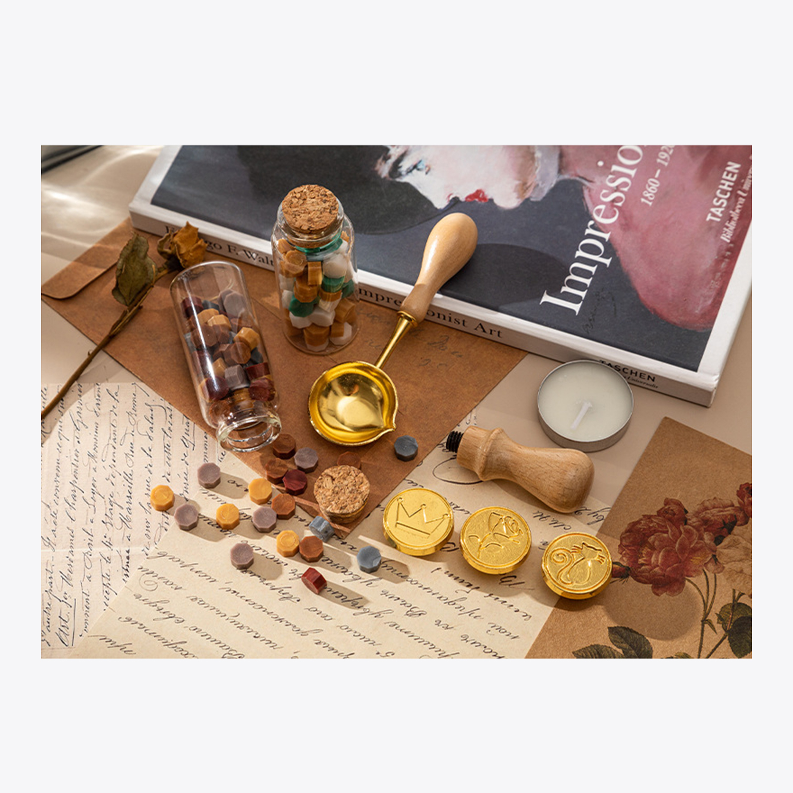 【HOT】Wax Seal Stamp Kit with 3 - Wax Seal Letter Kit reseña y precio