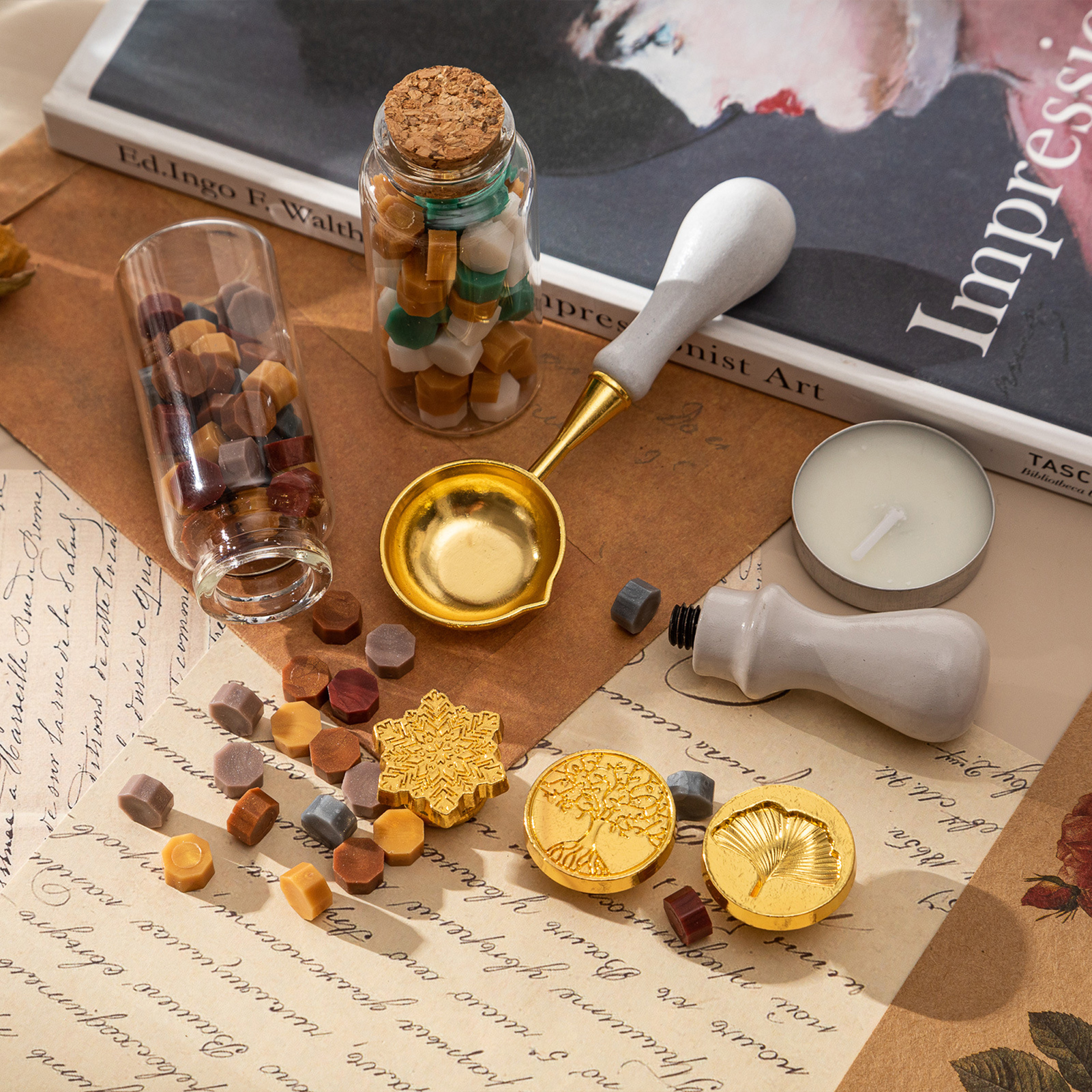 【HOT】Wax Seal Stamp Kit with 3 - Wax Seal Letter Kit reseña y precio
