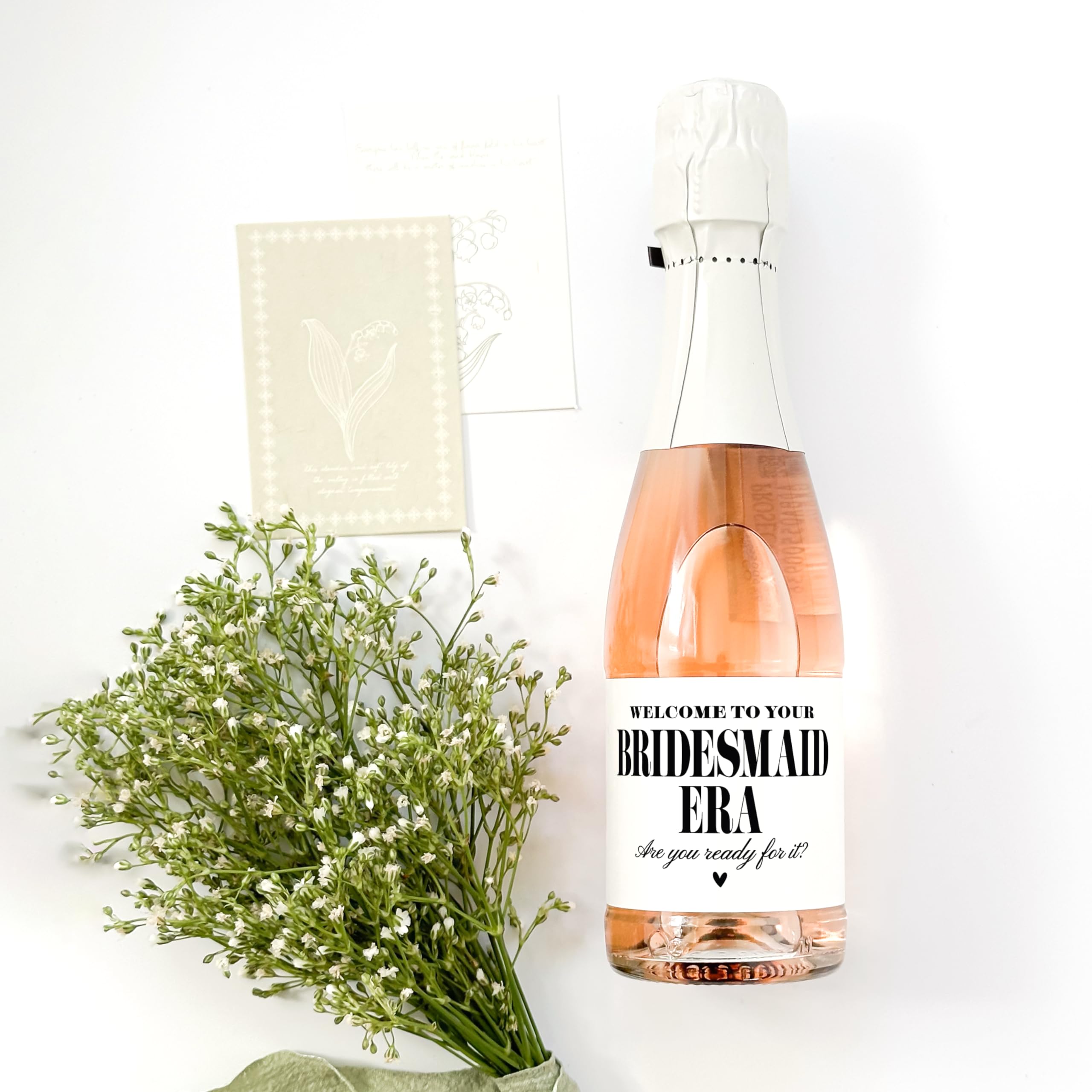 Bridesmaid Era Mini Champagne  - Personalised Candle Label reseña y precio