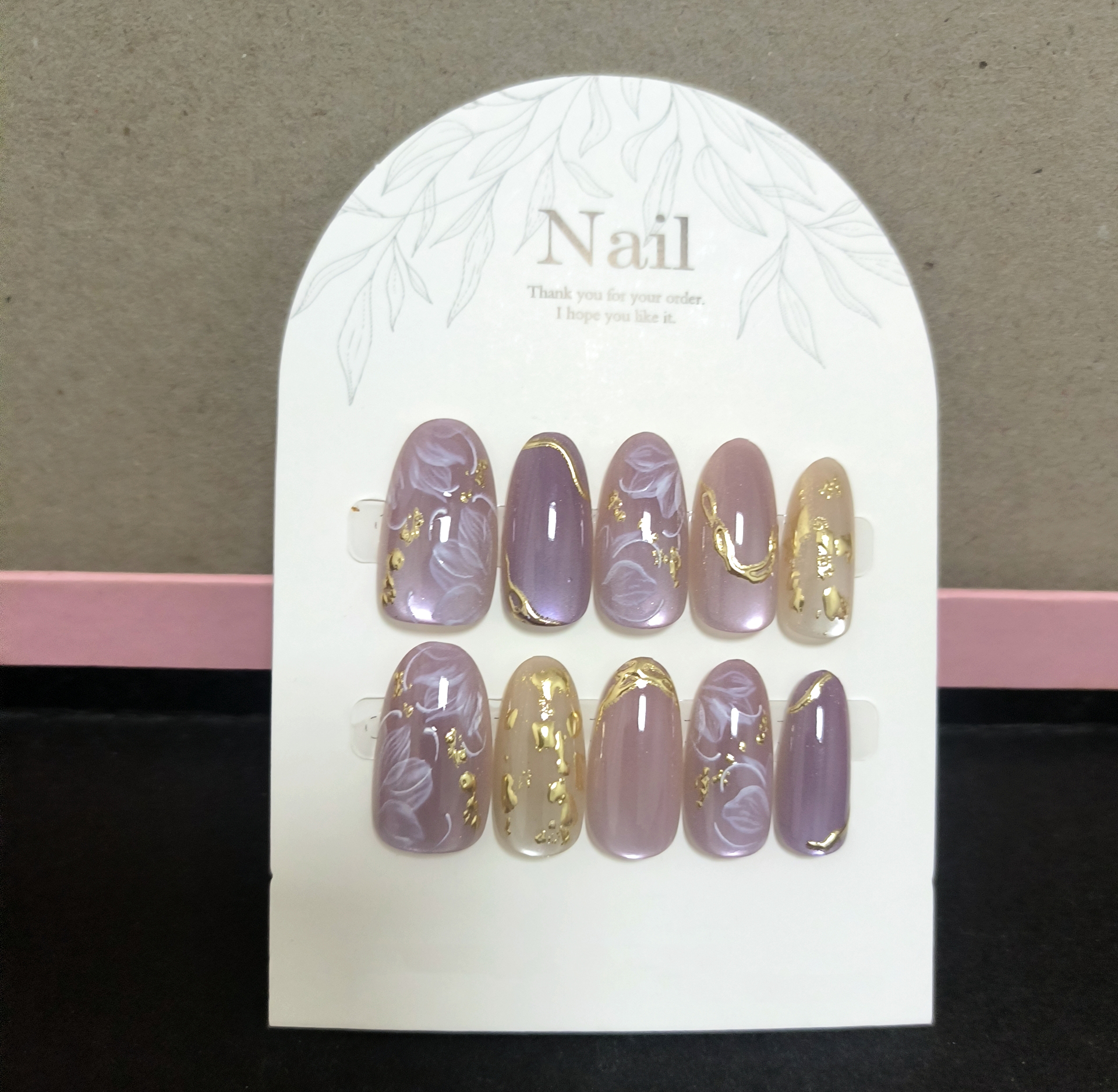 10pcs Handmade Press On Nails  - Pressed Flower Art reseña y precio