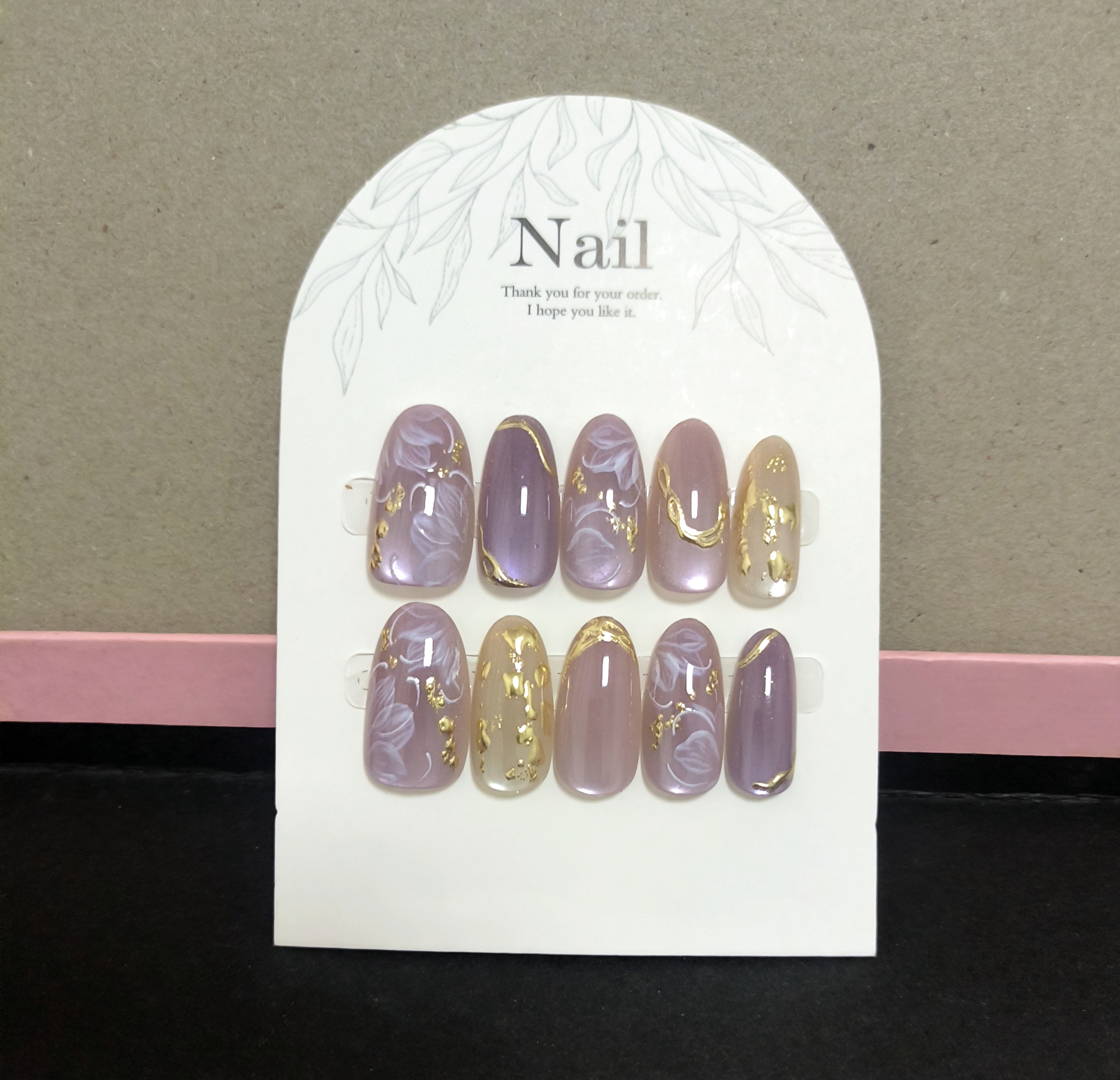 10pcs Handmade Press On Nails  - Pressed Flower Art reseña y precio