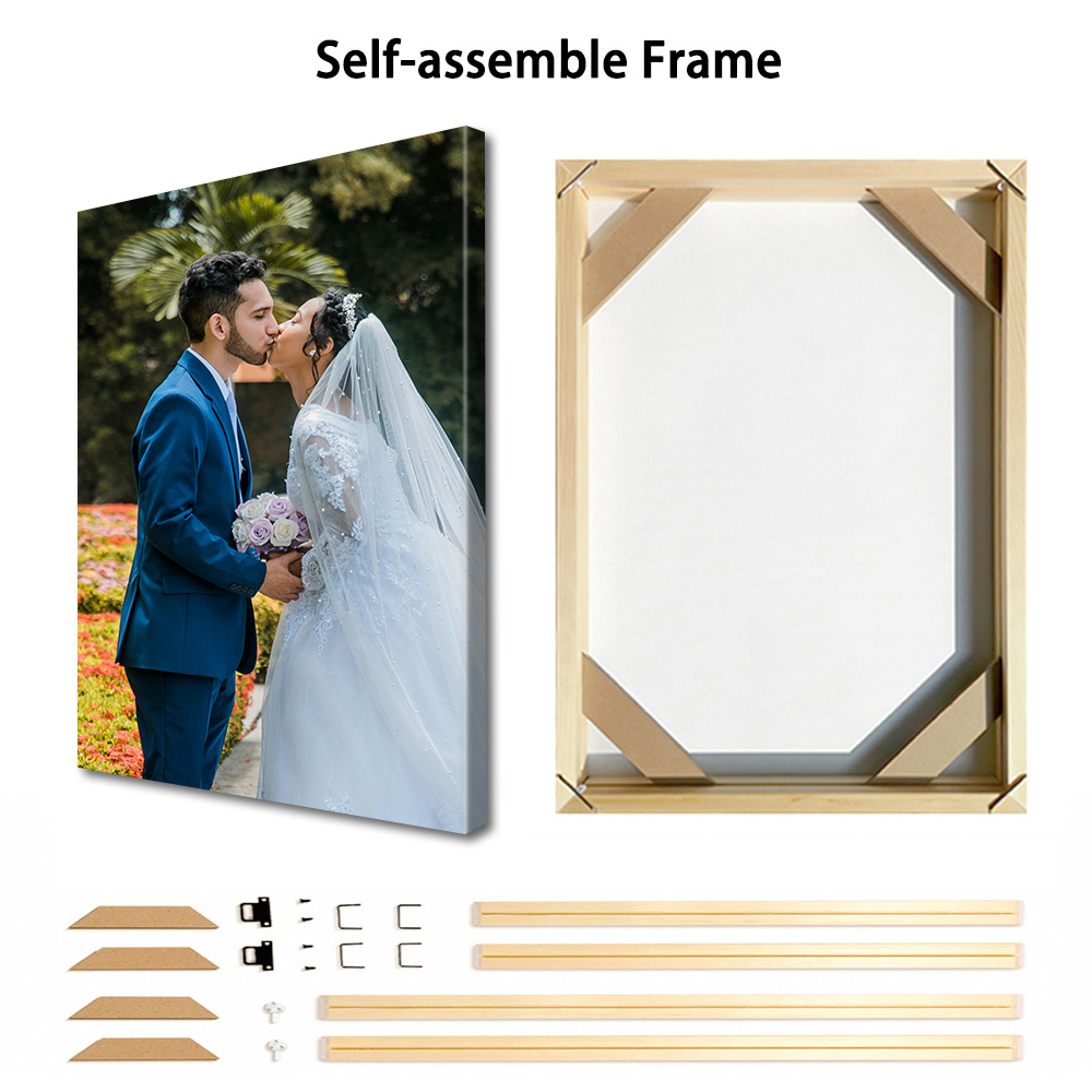 1 Pc Customized Photos on Canv - Engraved Wood Frame reseña y precio