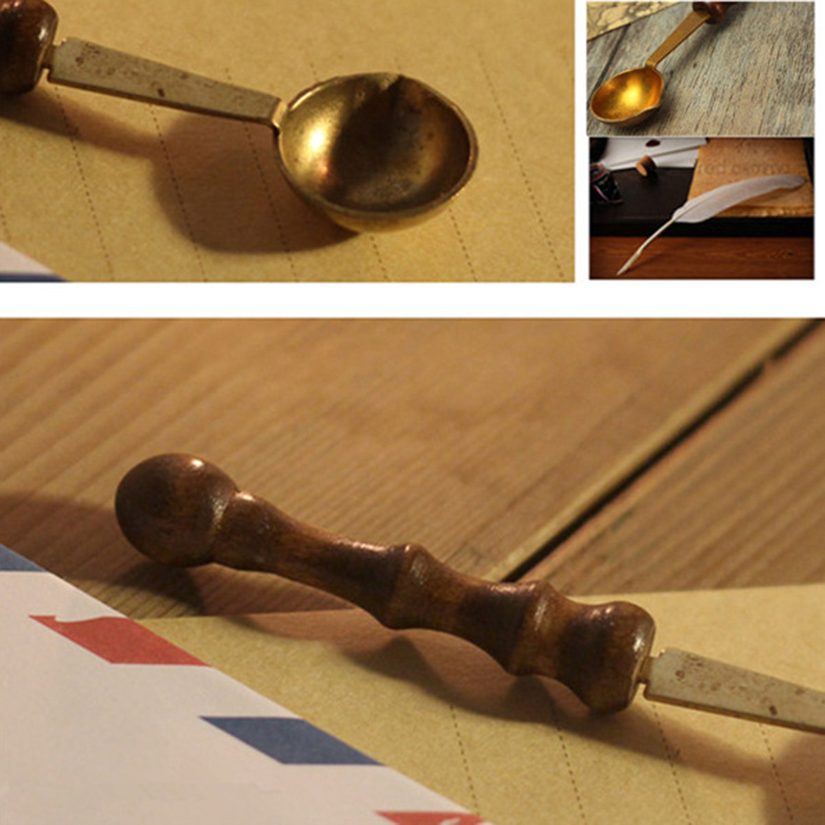 Premium Wood Handle Copper Wax - Wax Seal Letter Kit reseña y precio