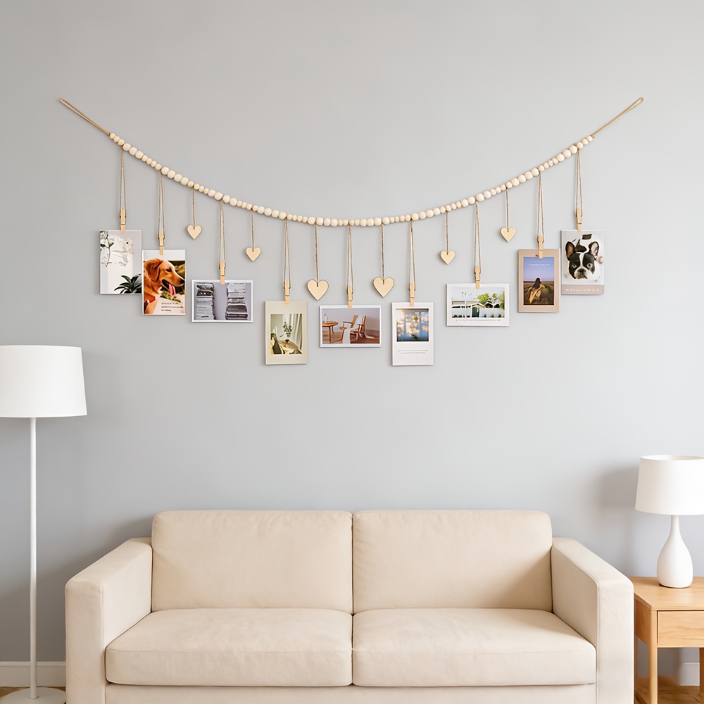 Hanging Photo Display Wall Dec - Engraved Wood Frame reseña y precio
