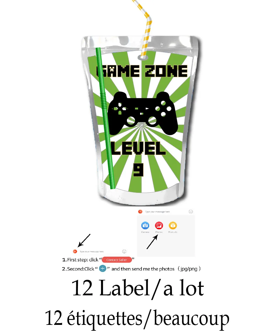 Custom Name Stickers for Juice - Personalized Name Box reseña y precio