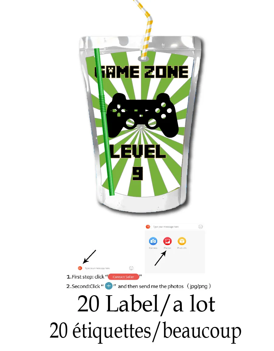 Custom Name Stickers for Juice - Personalized Name Box reseña y precio