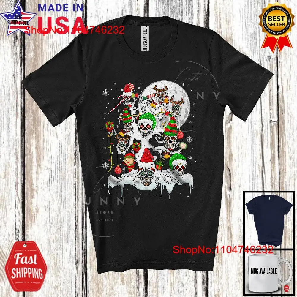 Santa ELF Sugar Skull On X mas - Family Tree Print reseña y precio