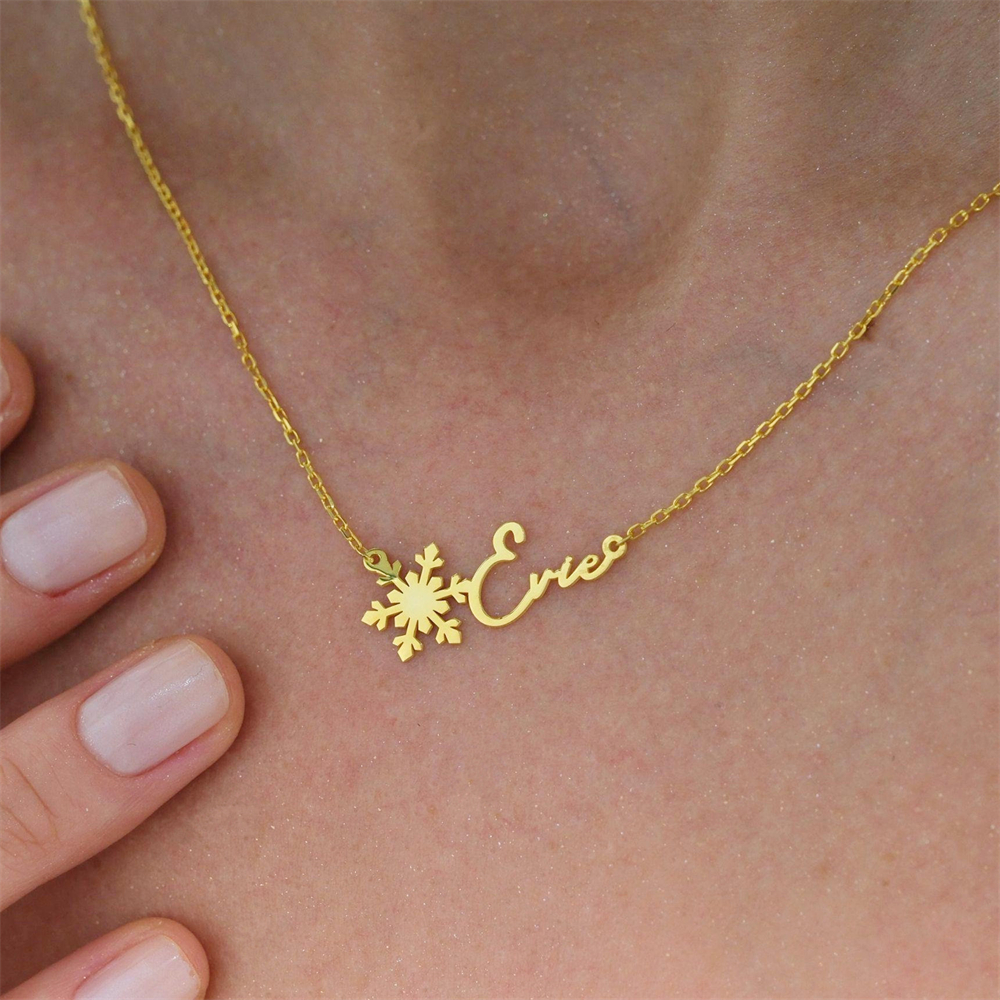 Custom Simple Name Necklace St - Birth Flower Necklace reseña y precio