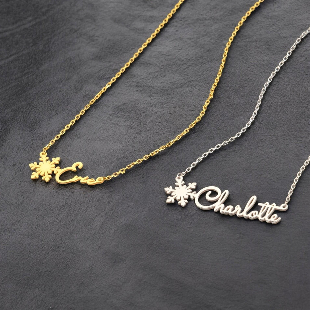 Custom Simple Name Necklace St - Birth Flower Necklace reseña y precio