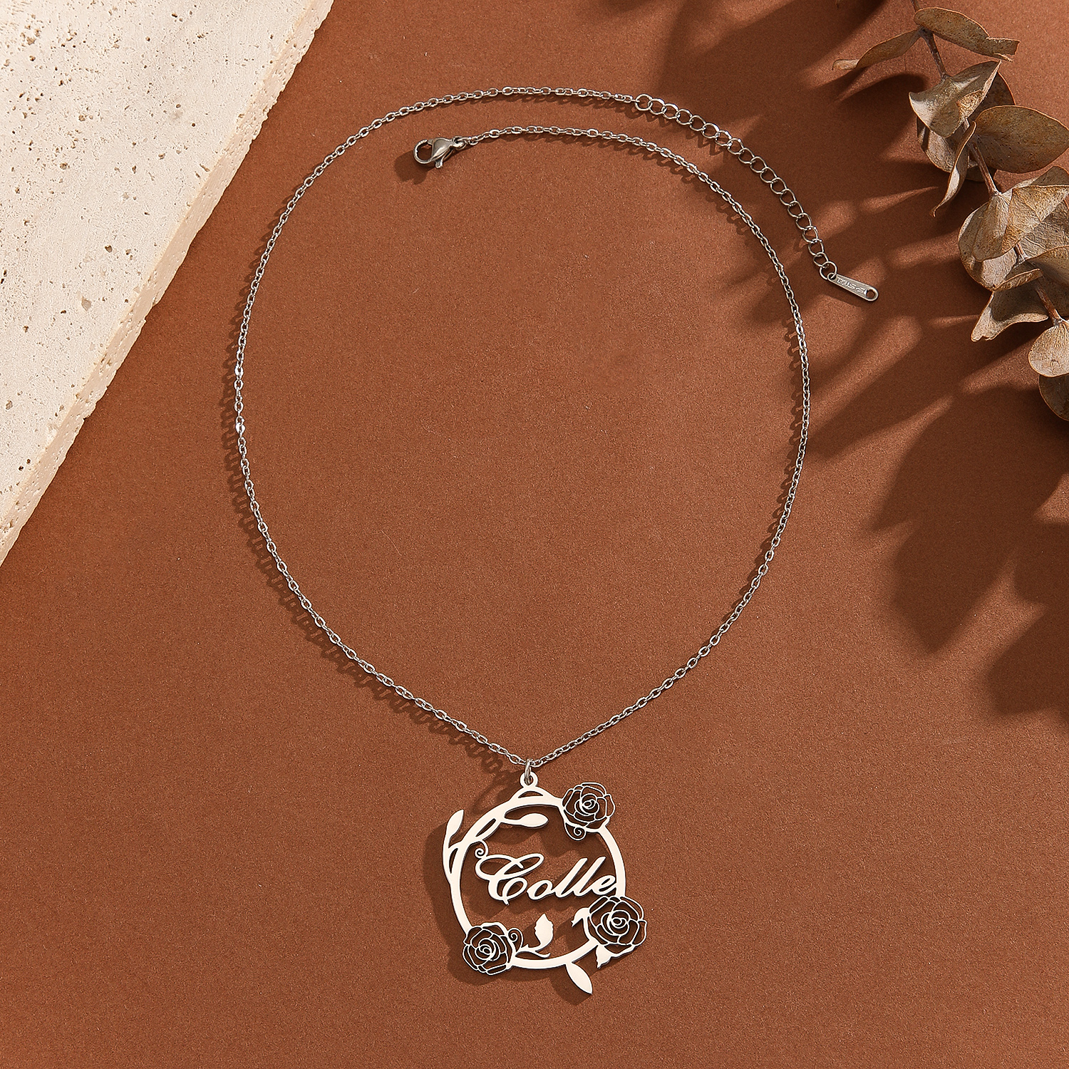 1pc Custom Rose Flower Name Ne - Name Necklace Custom reseña y precio