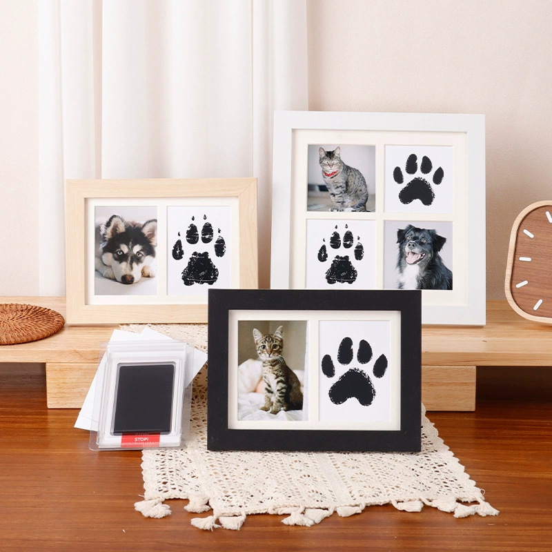 Diy Wooden Baby Pet Paw Print  - Engraved Wood Frame reseña y precio