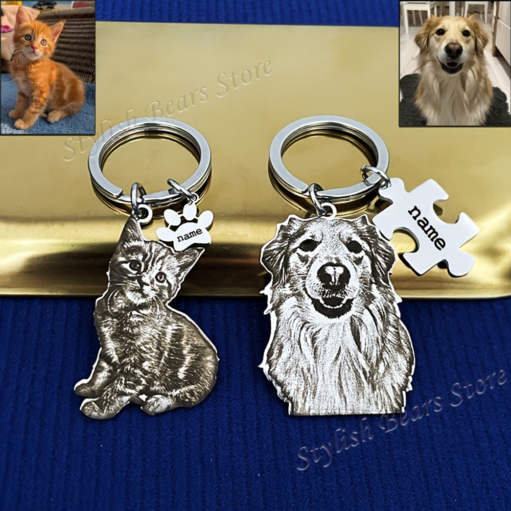 Custom Picture Keyring Pet Nam - Pet Portrait Custom reseña y precio