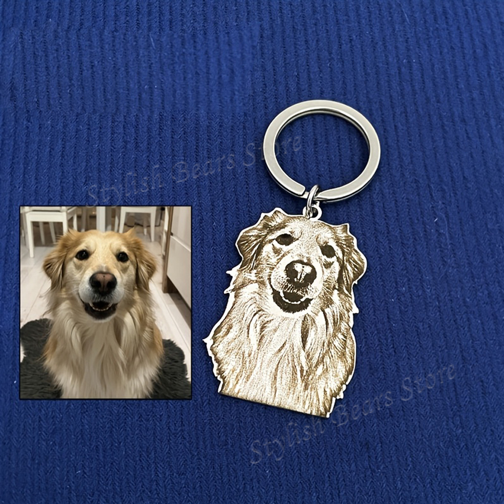 Custom Picture Keyring Pet Nam - Pet Portrait Custom reseña y precio
