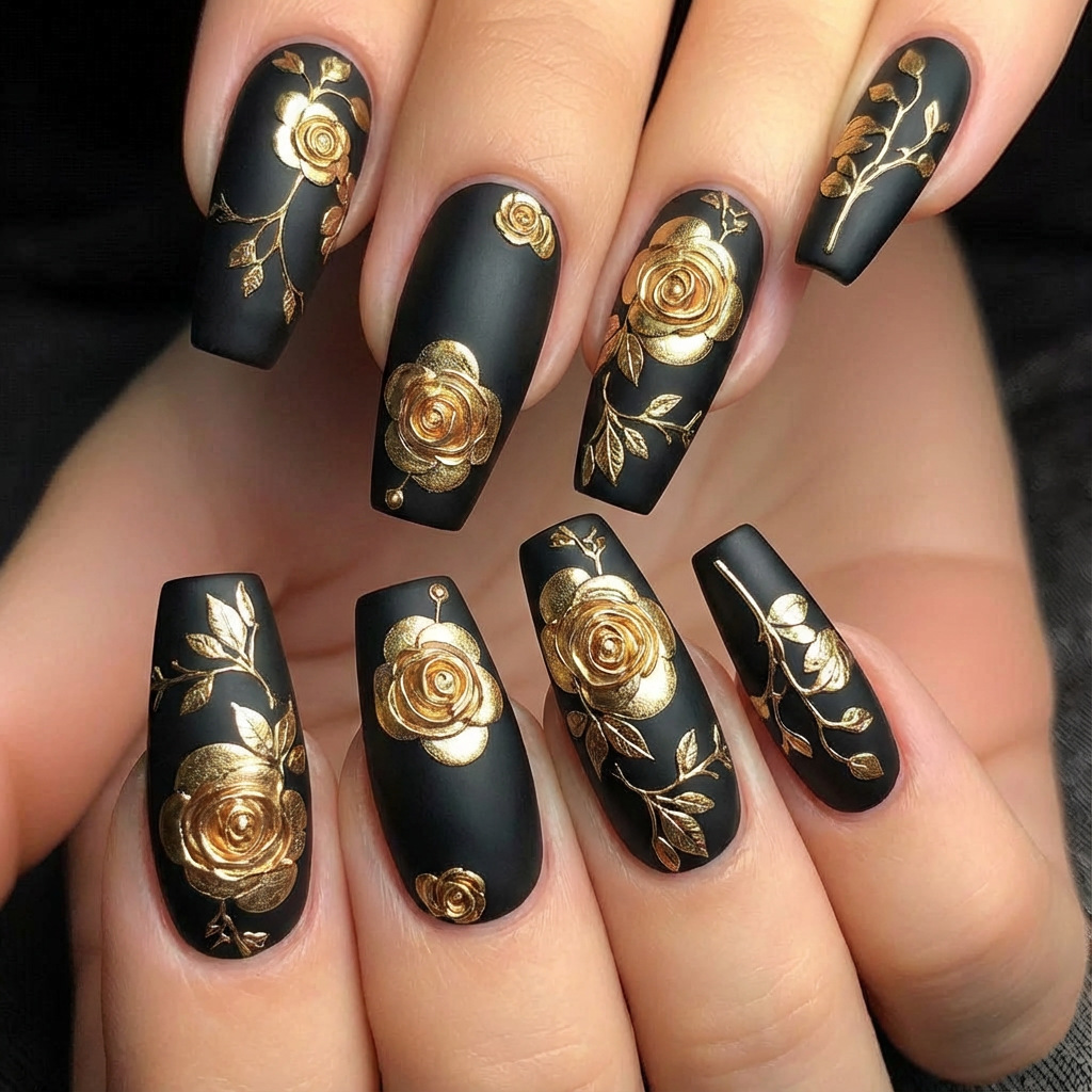 3D fake nails for women girls  - Pressed Flower Art reseña y precio