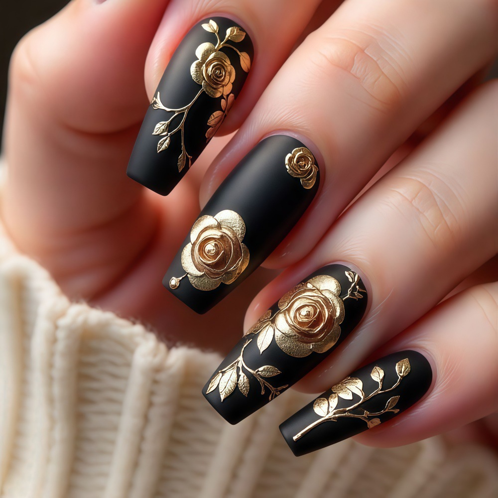 3D fake nails for women girls  - Pressed Flower Art reseña y precio