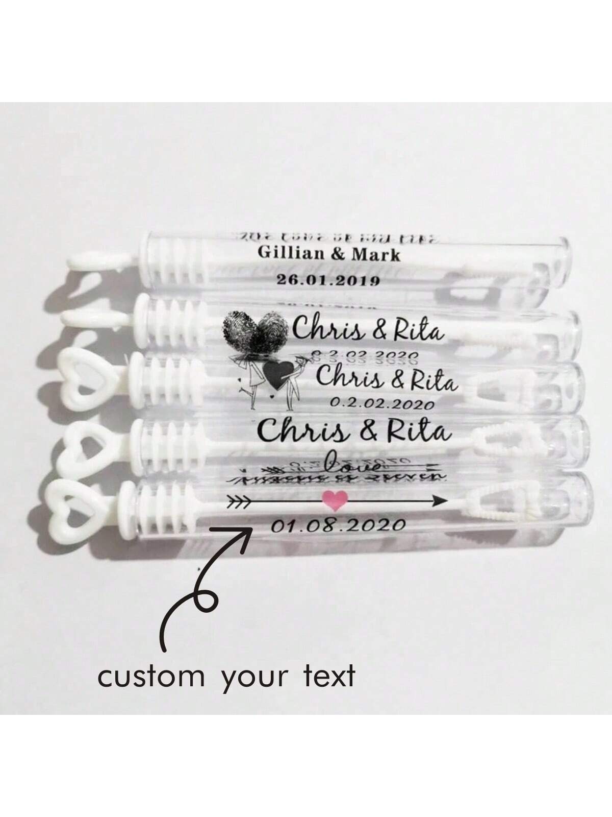 100 Wedding Bubble Tags Bubble - Personalised Candle Label reseña y precio