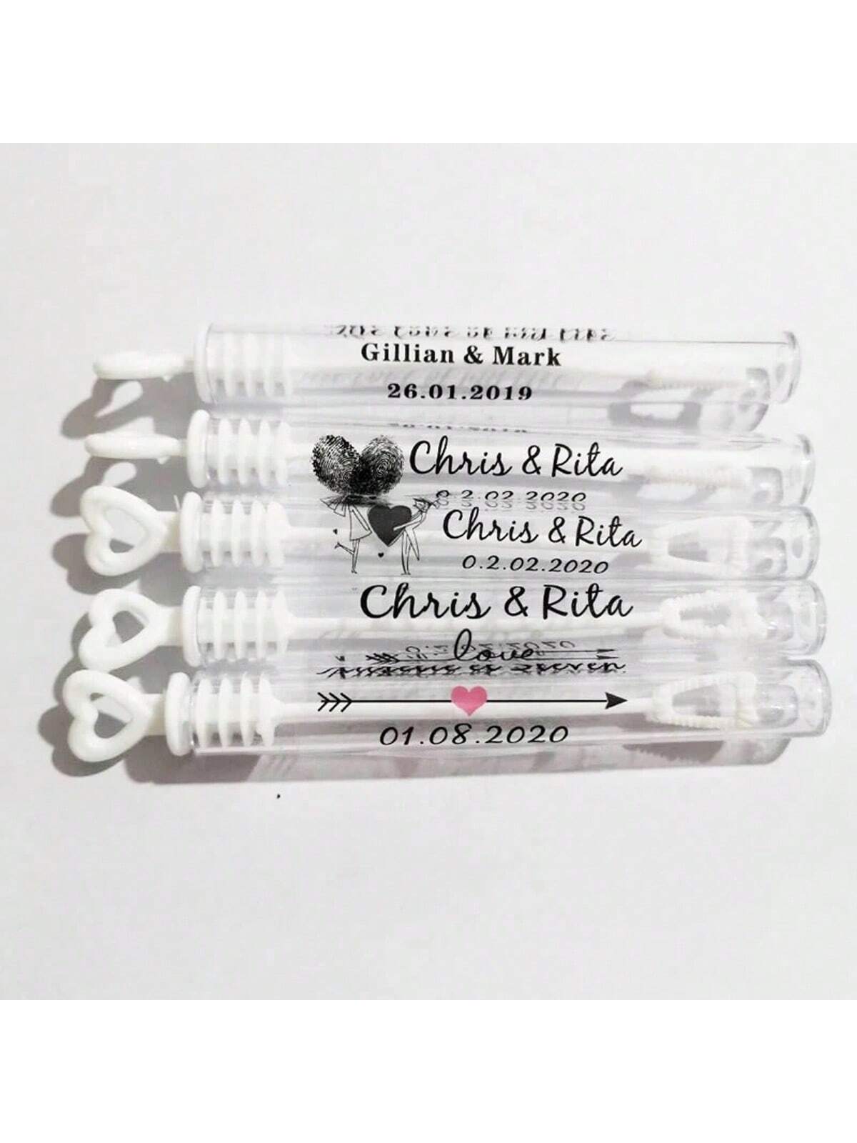 100 Wedding Bubble Tags Bubble - Personalised Candle Label reseña y precio