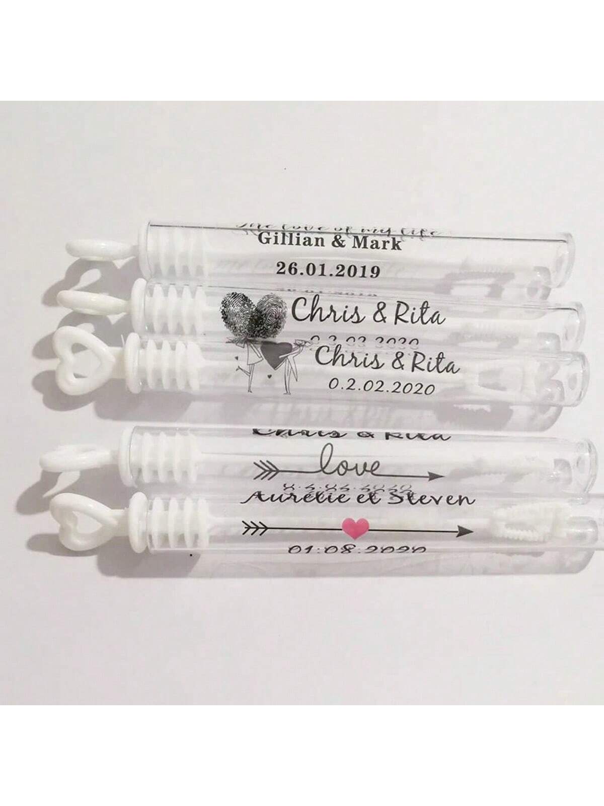 100 Wedding Bubble Tags Bubble - Personalised Candle Label reseña y precio