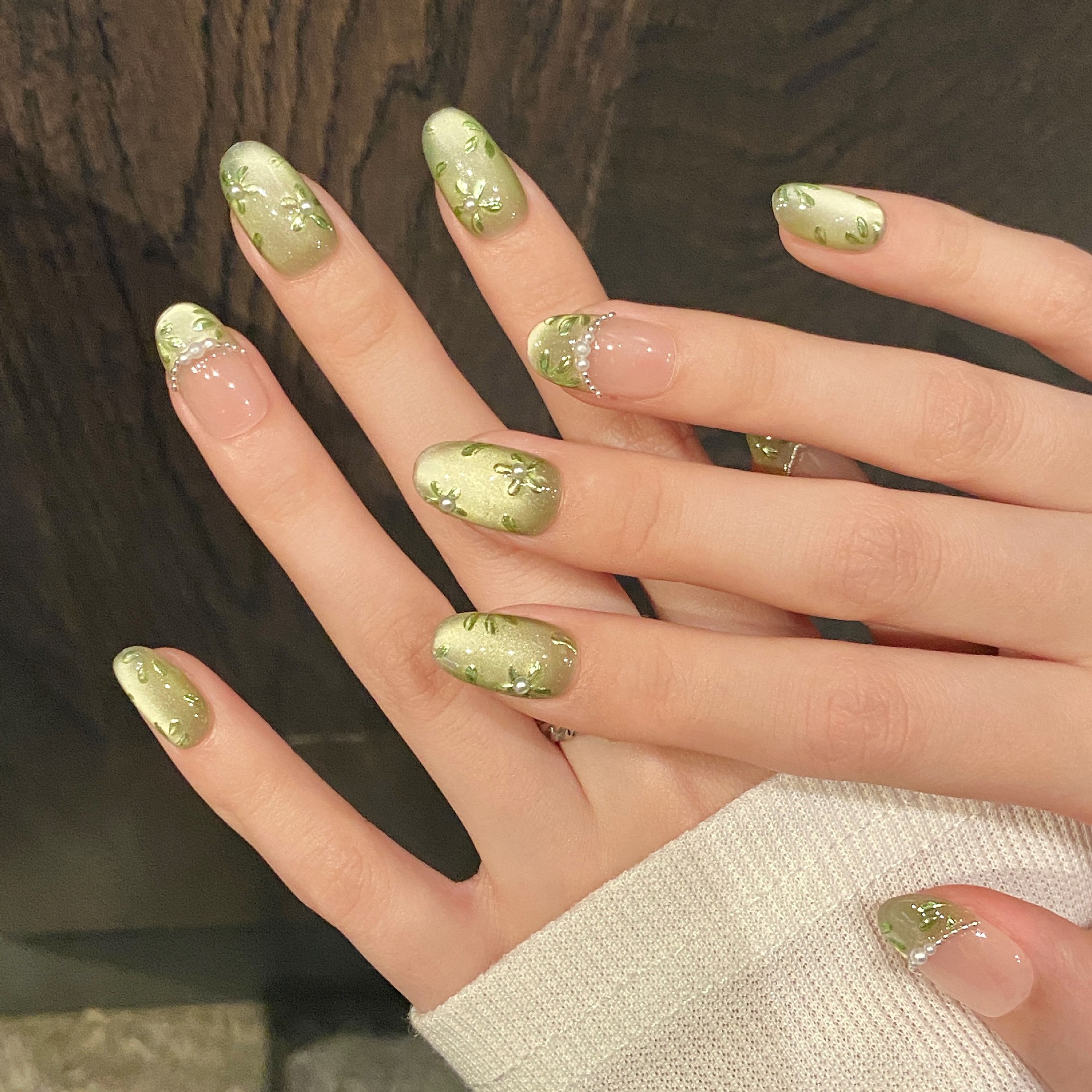 10pcs Handmade Press on Nails  - Pressed Flower Art reseña y precio
