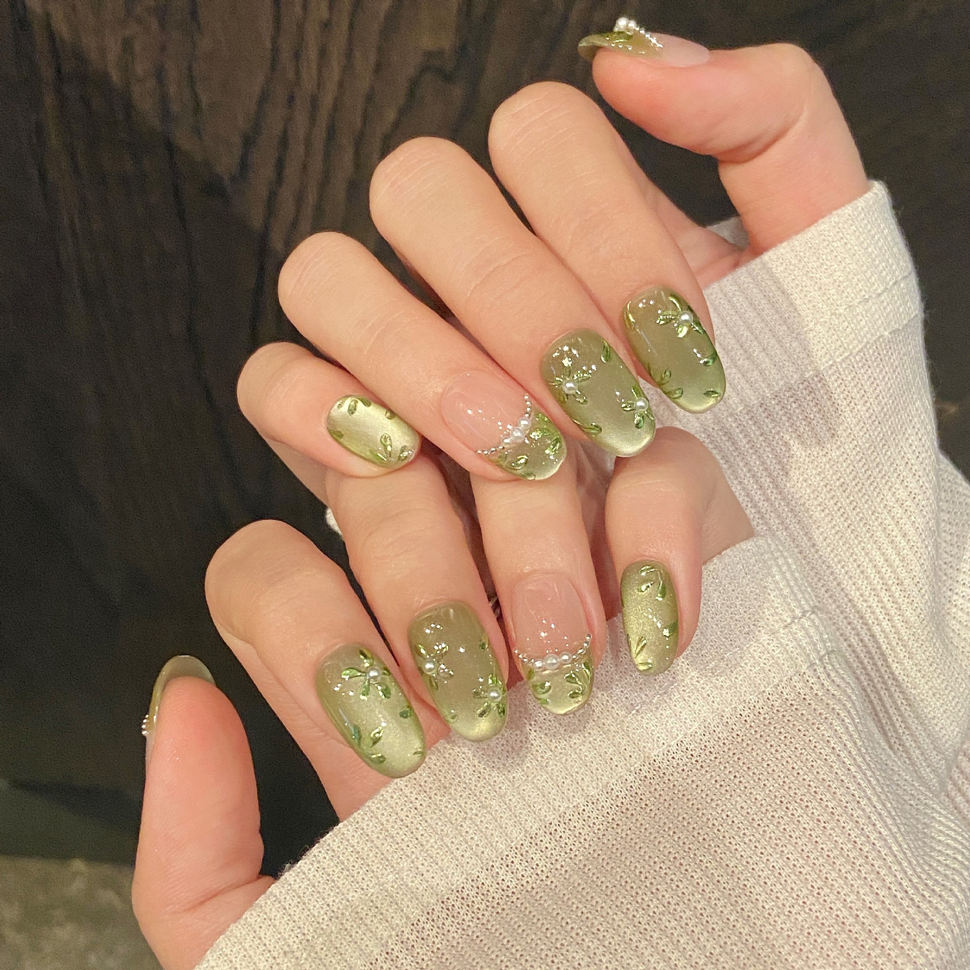 10pcs Handmade Press on Nails  - Pressed Flower Art reseña y precio