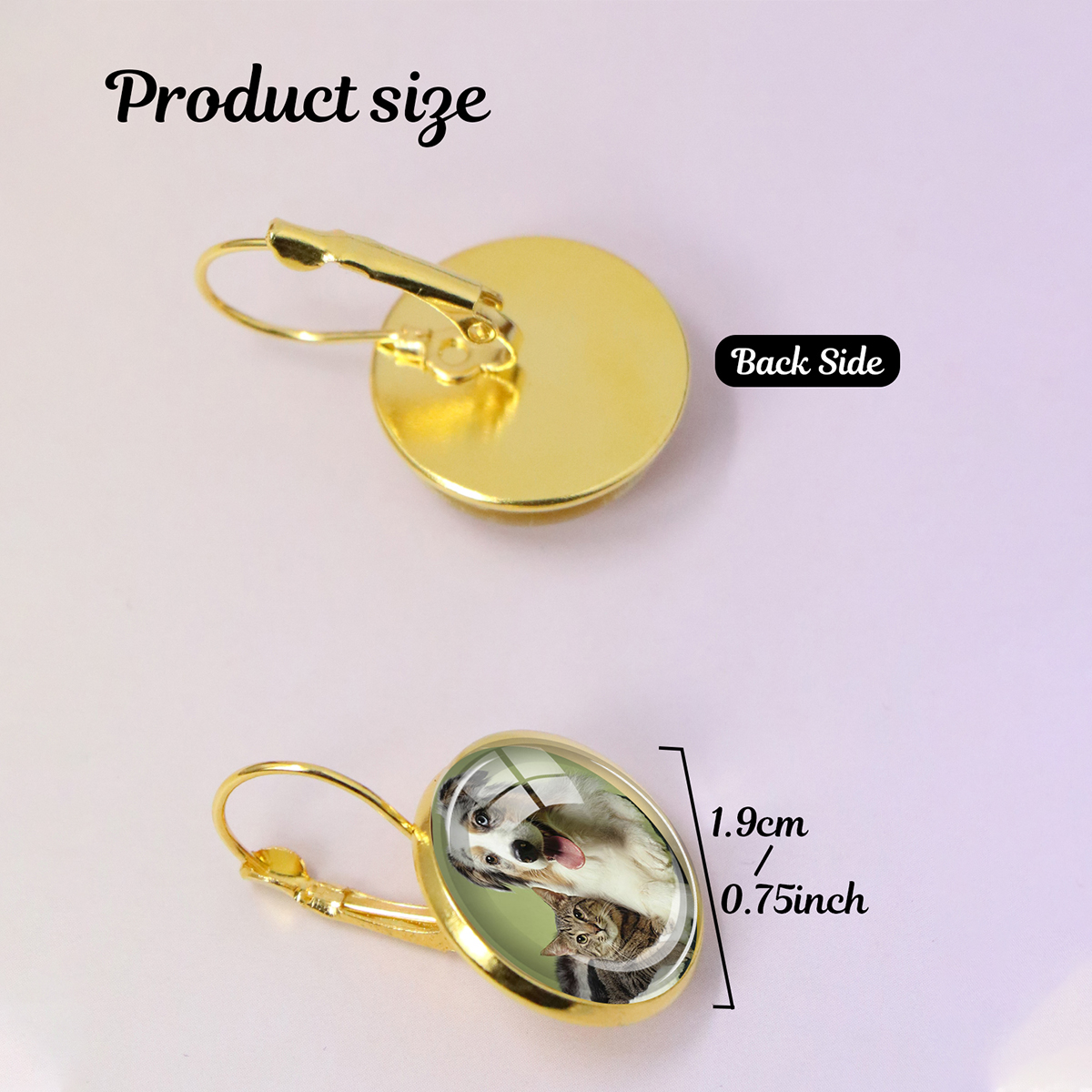 Custom Photo Earrings, Persona - Pet Portrait Custom reseña y precio