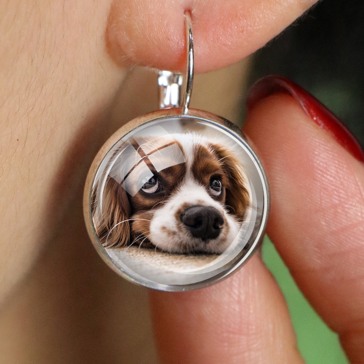 Custom Photo Earrings, Persona - Pet Portrait Custom reseña y precio