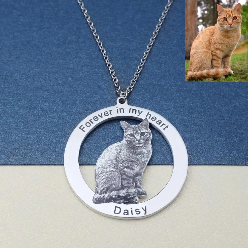 Personalized Pet Picture Neckl - Pet Portrait Custom reseña y precio