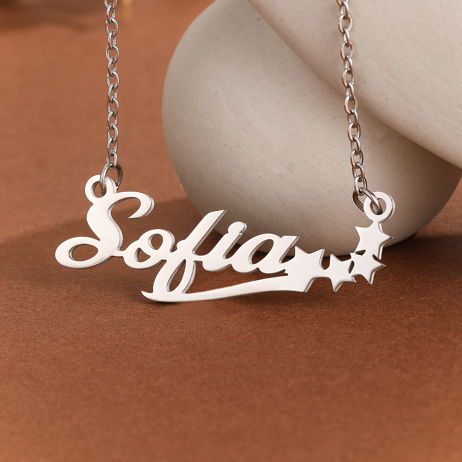 Stainless Steel Star Letter Pe - Name Necklace Custom reseña y precio
