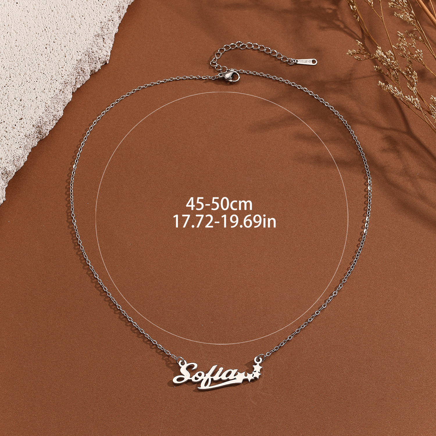 Stainless Steel Star Letter Pe - Name Necklace Custom reseña y precio
