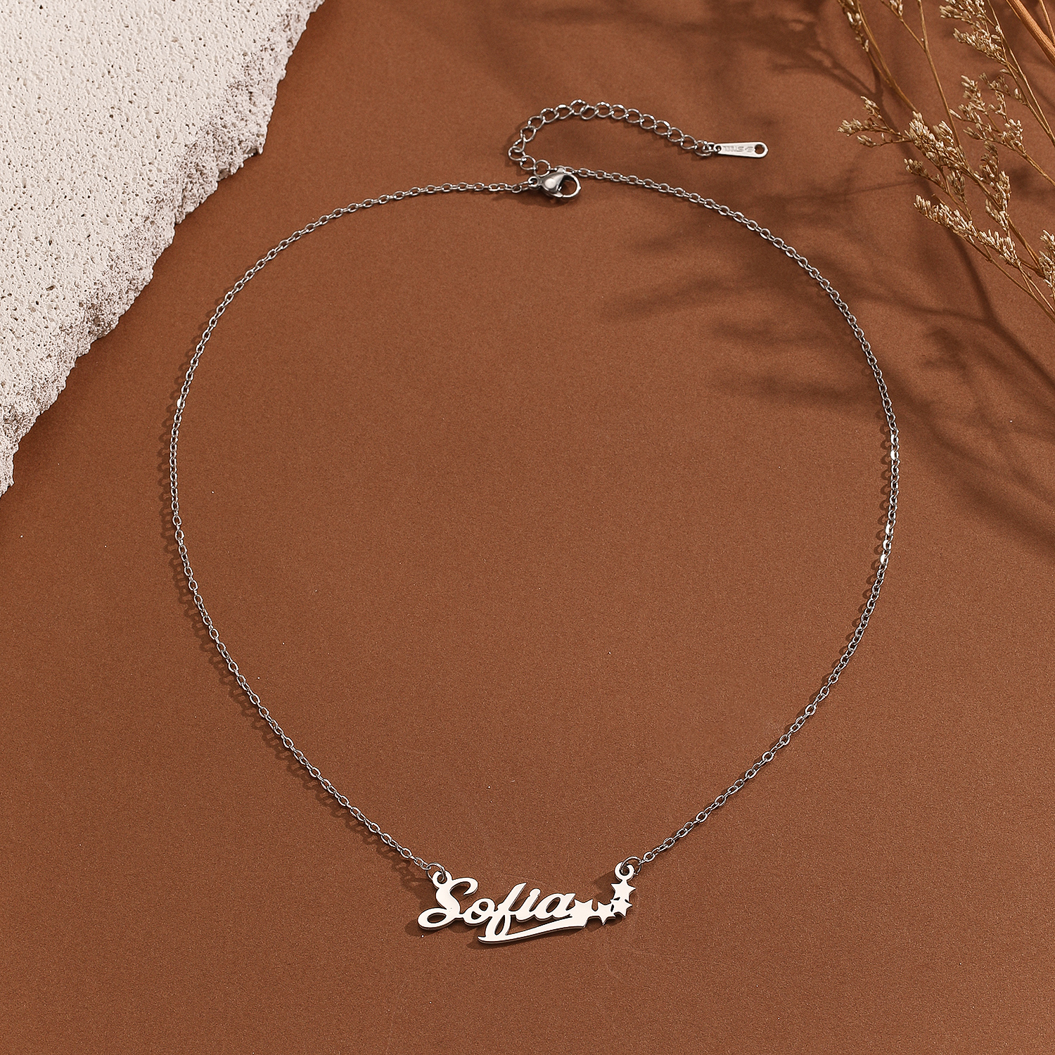 Stainless Steel Star Letter Pe - Name Necklace Custom reseña y precio