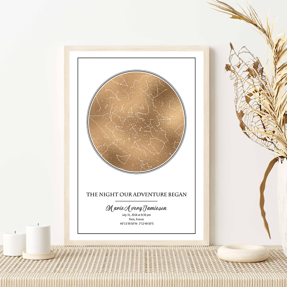 Personalized Star Map Poster B - Custom Star Map reseña y precio