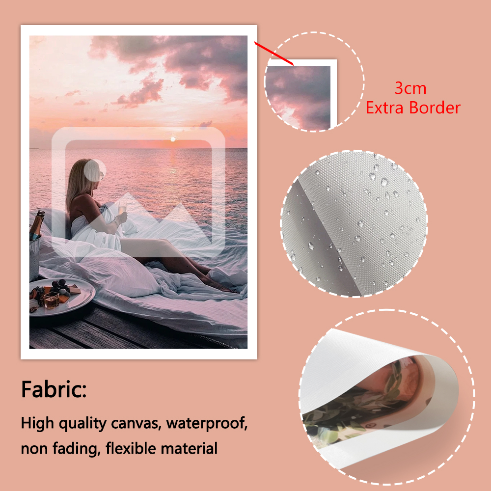 1 Pc Customized Photos on Canv - Engraved Wood Frame reseña y precio