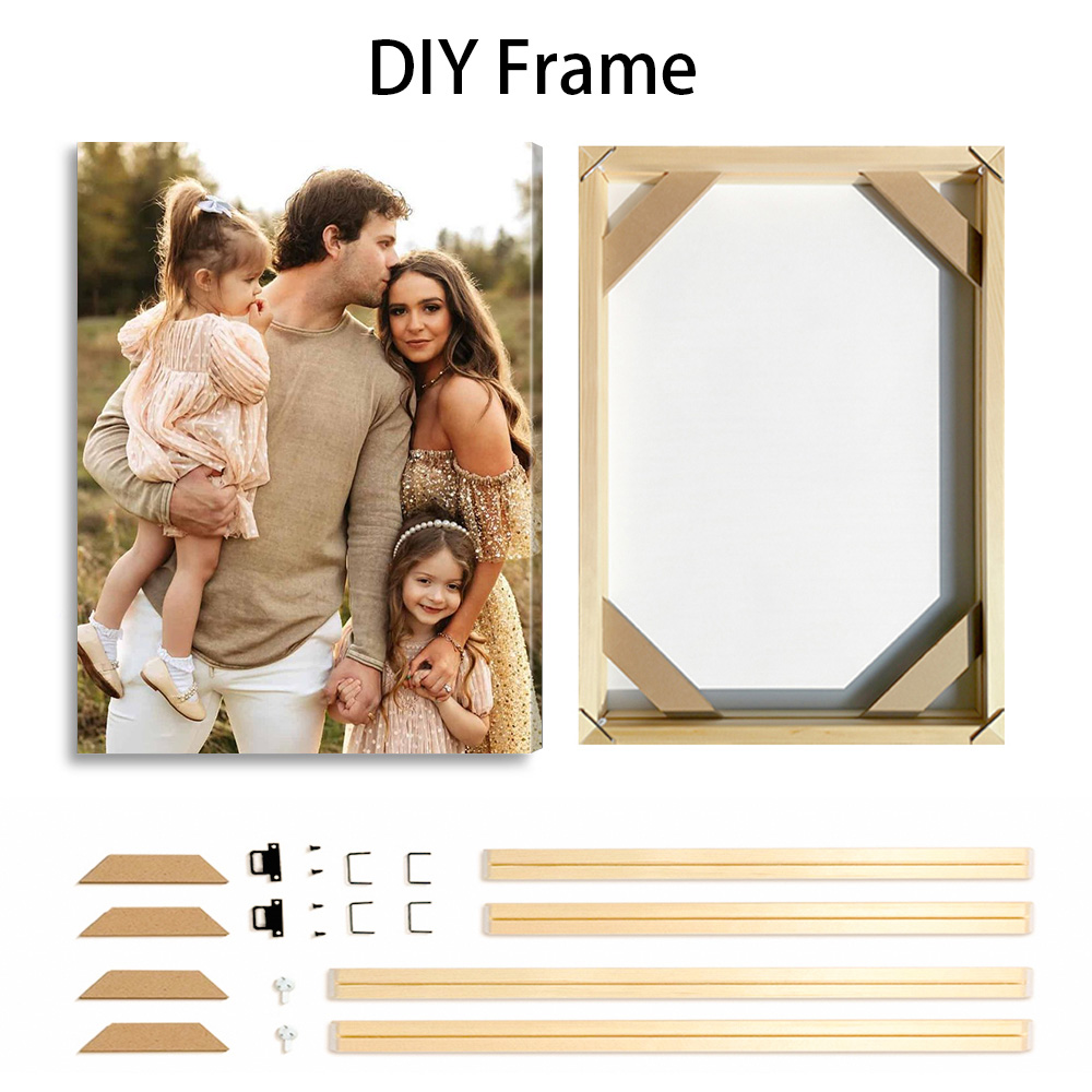 1 Pc Customized Photos on Canv - Engraved Wood Frame reseña y precio